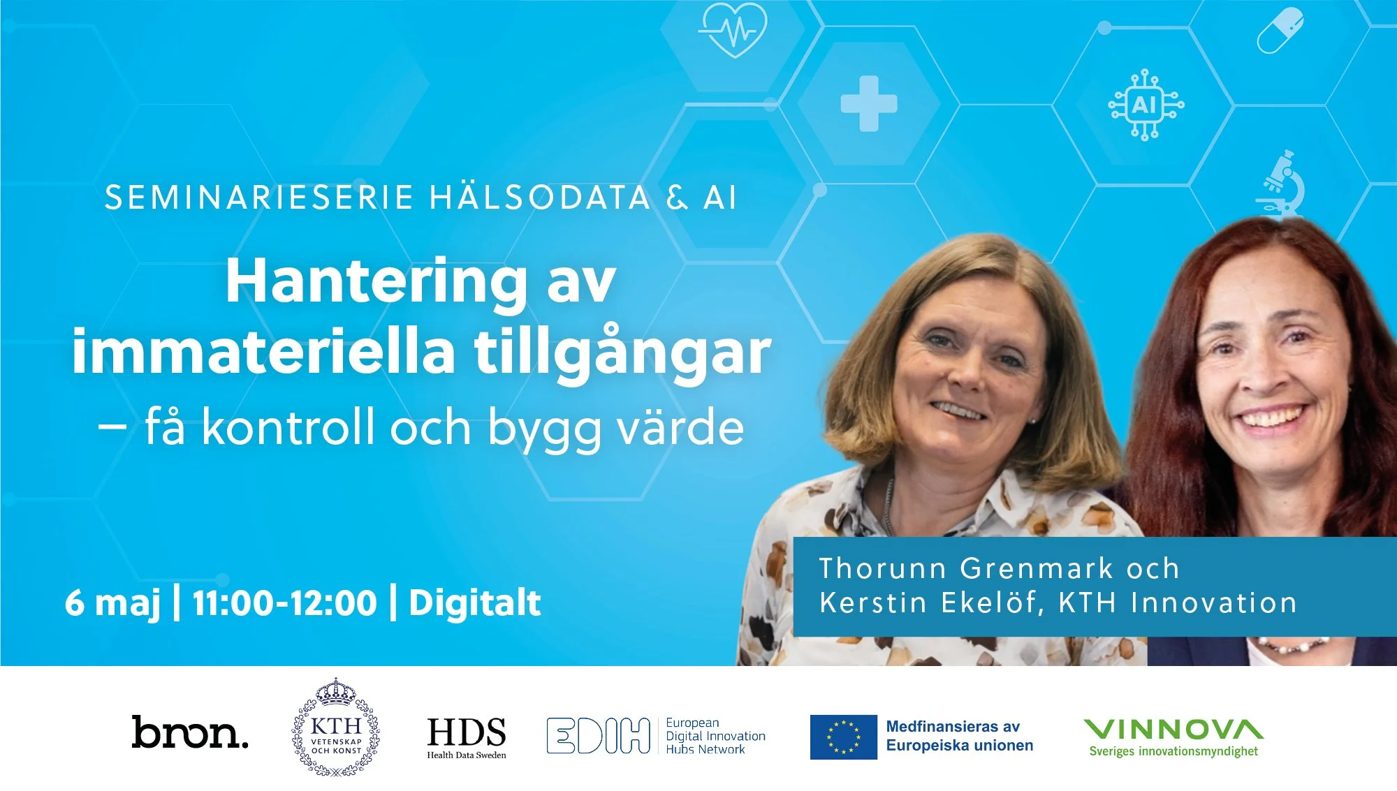 Seminarieserie hälsodata &amp; AI: Hantering av immateriella tillgångar