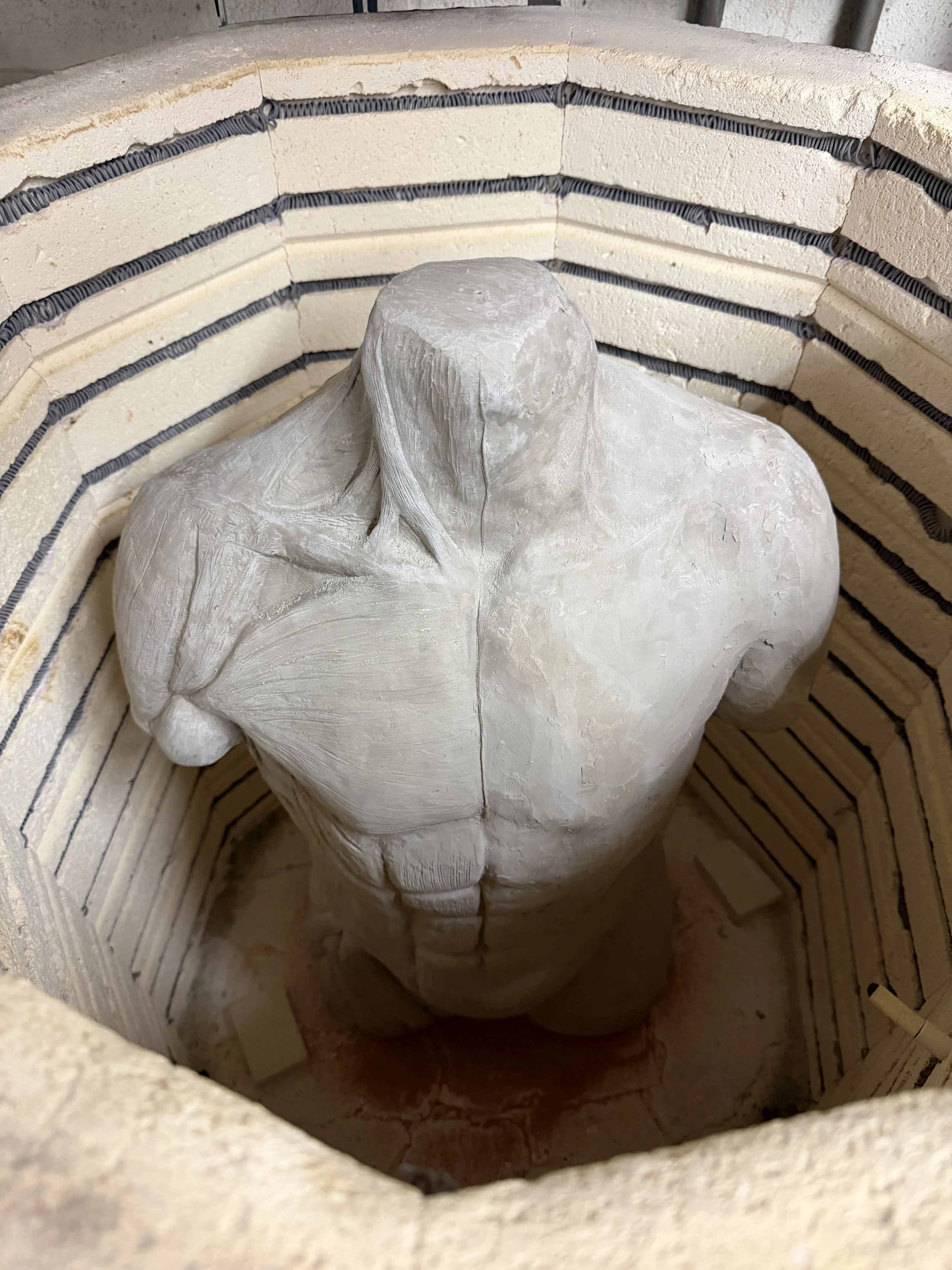 had to shave the neck a bit to fit in the kiln,  oops!