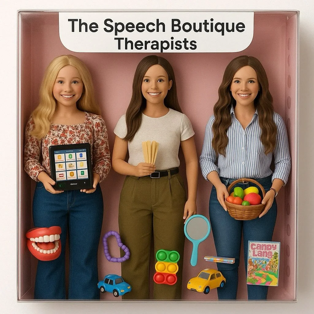Our Speech Squad is looking extra fantastic in plastic! ✨ Meet our amazing therapists, Barbie-fied and ready to empower little voices.