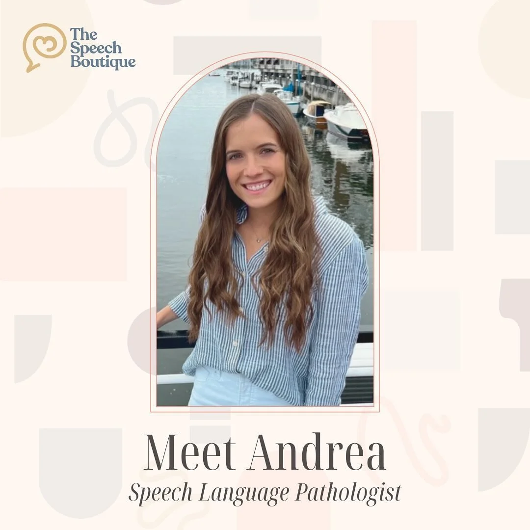 We are thrilled to welcome Andrea to The Speech Boutique team! The children love her already. 

🎓 Masters degree from Seton Hall University
🤝 Expert at collaborating with families and other providers
🫶🏼 Passionate about helping kids communicate
?