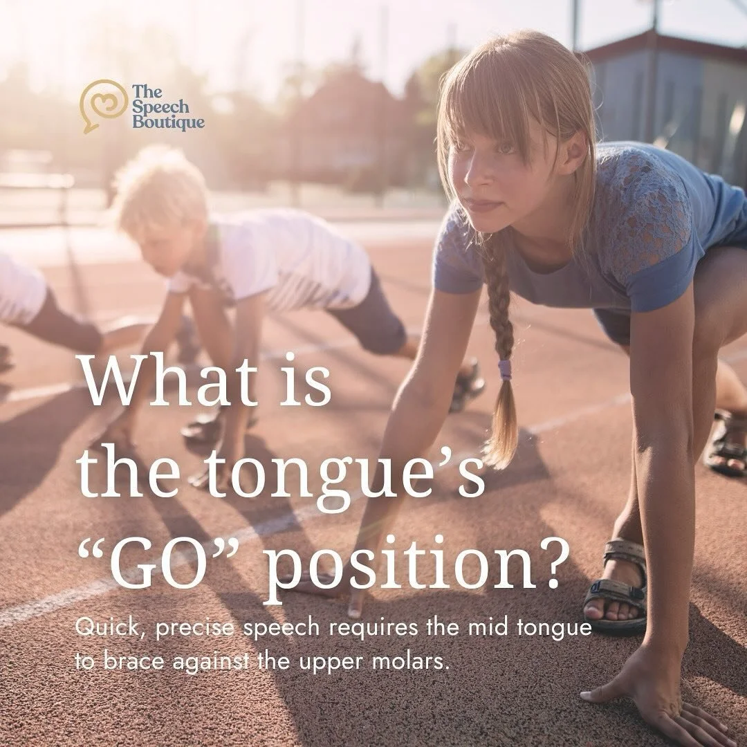 Just like runners bracing for the starting gun, your tongue&rsquo;s resting position sets you up for clear and precise speech. 

✨This is the missing element in most traditional speech therapy programs! ✨

For the tongue to have mobility in the tip, 