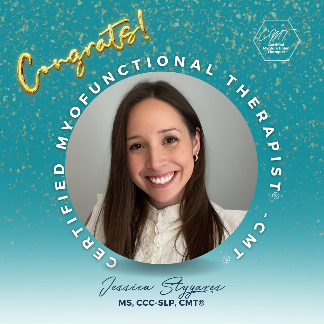 📣 Exciting News! We are thrilled to announce that Jessica has officially earned her certification as a Certified Myofunctional Therapist! 🥳✨

With her passion for promoting optimal oral function, Jessica is now equipped with advanced skills to help