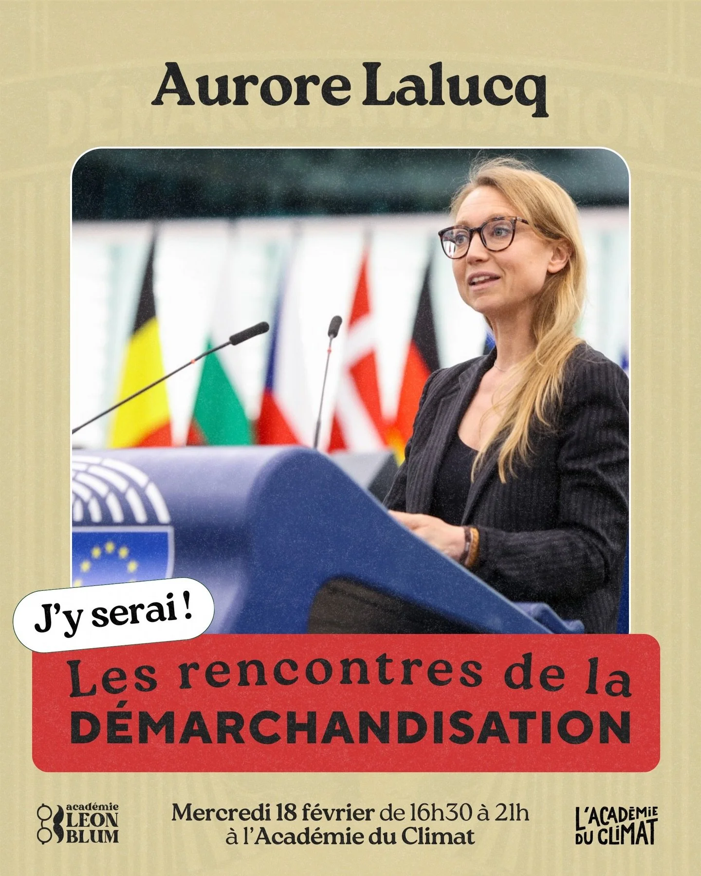 ✅ @Aurore.Lalucq sera l&agrave; ! Elle interviendra lors de la table ronde intitul&eacute;e &laquo; Biens communs : l&rsquo;&Eacute;tat peut-il tout ? &raquo;

Rendez-vous le 18 f&eacute;vrier, 17h &agrave; l&rsquo;Acad&eacute;mie du Climat.

➜ bit.l