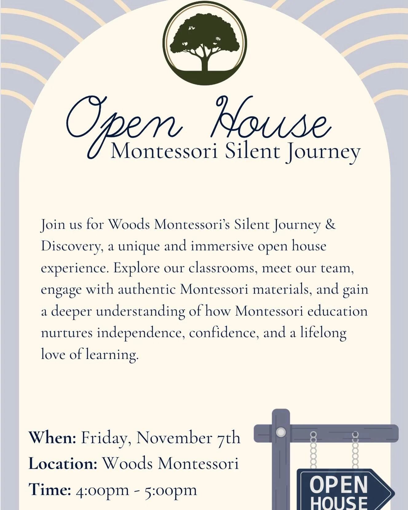 Join us for our upcoming Open House! Come explore our beautiful, high-fidelity Montessori classrooms and experience firsthand the thoughtfully prepared, child-sized environments that support independence and joyful learning. This is a wonderful oppor