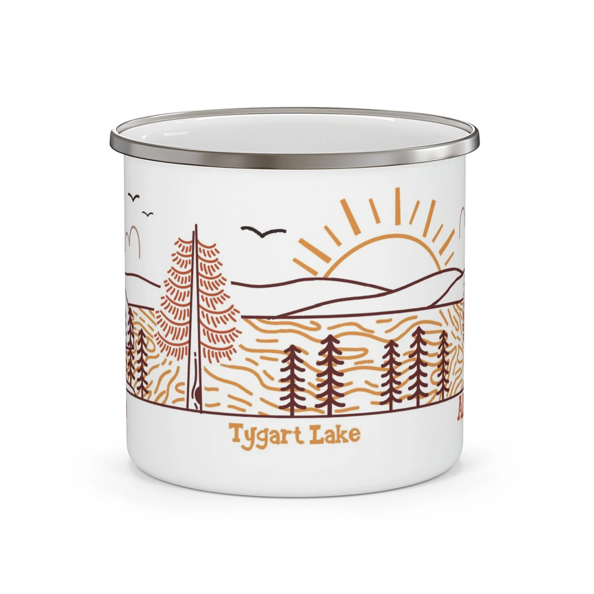 Enamel Camping Mug — 'Almost Heaven' Fall Scenic Tygart Lake