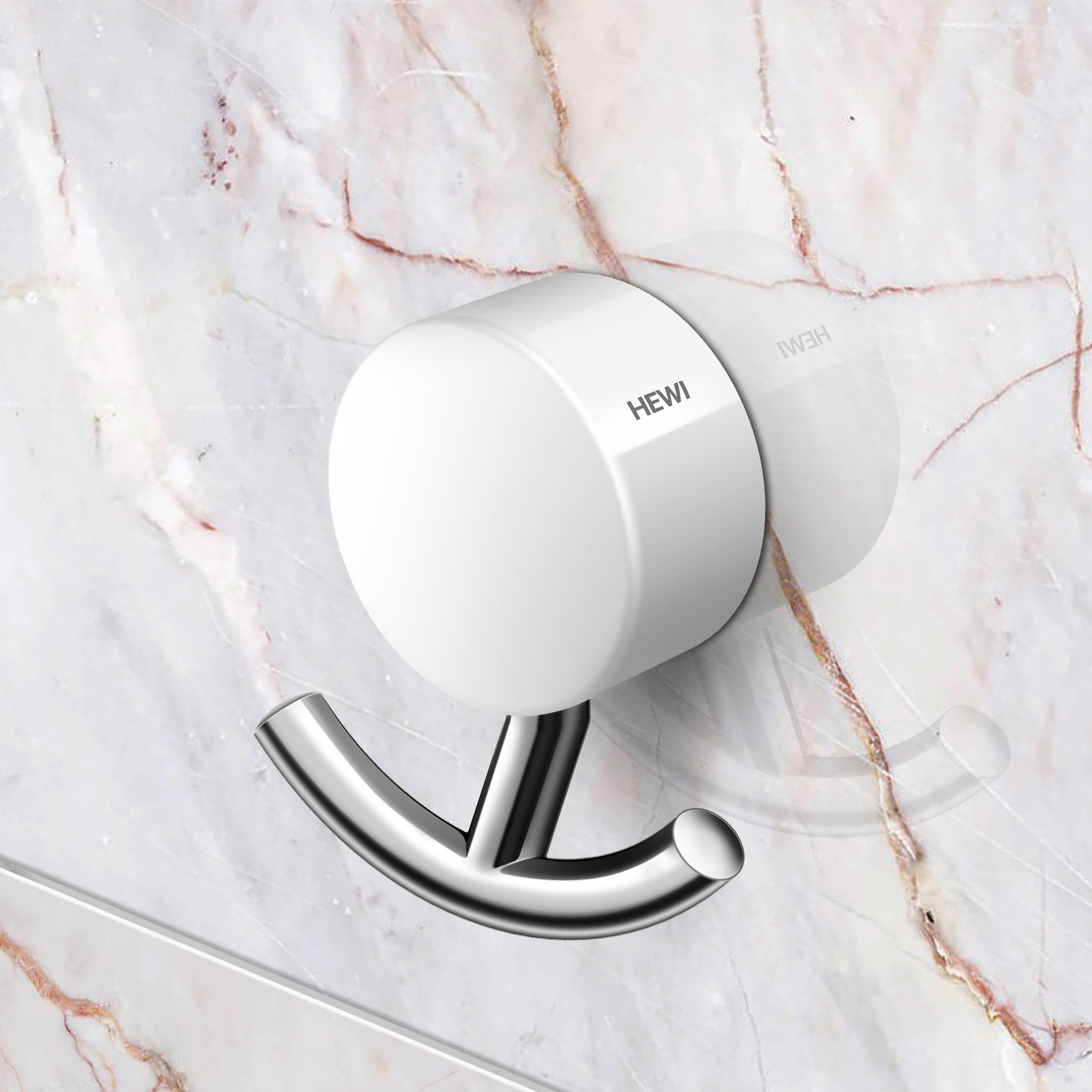 Detailed view of Hewi System 815 bathroom hook - RedDot design award