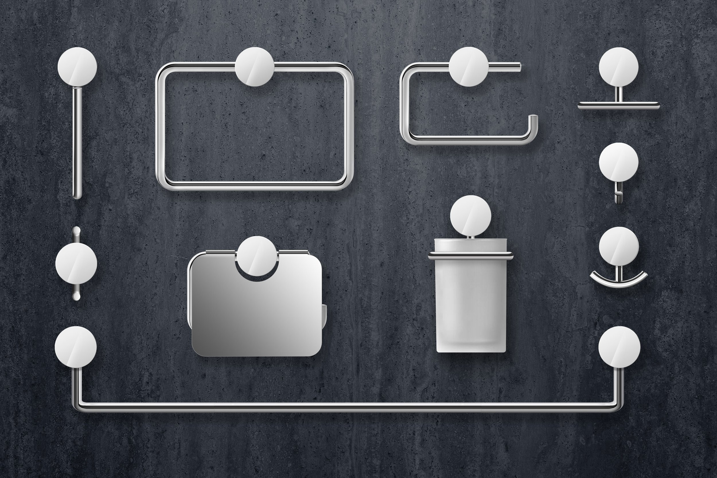 Product family overview of Hewi System 815 bathroom accessories