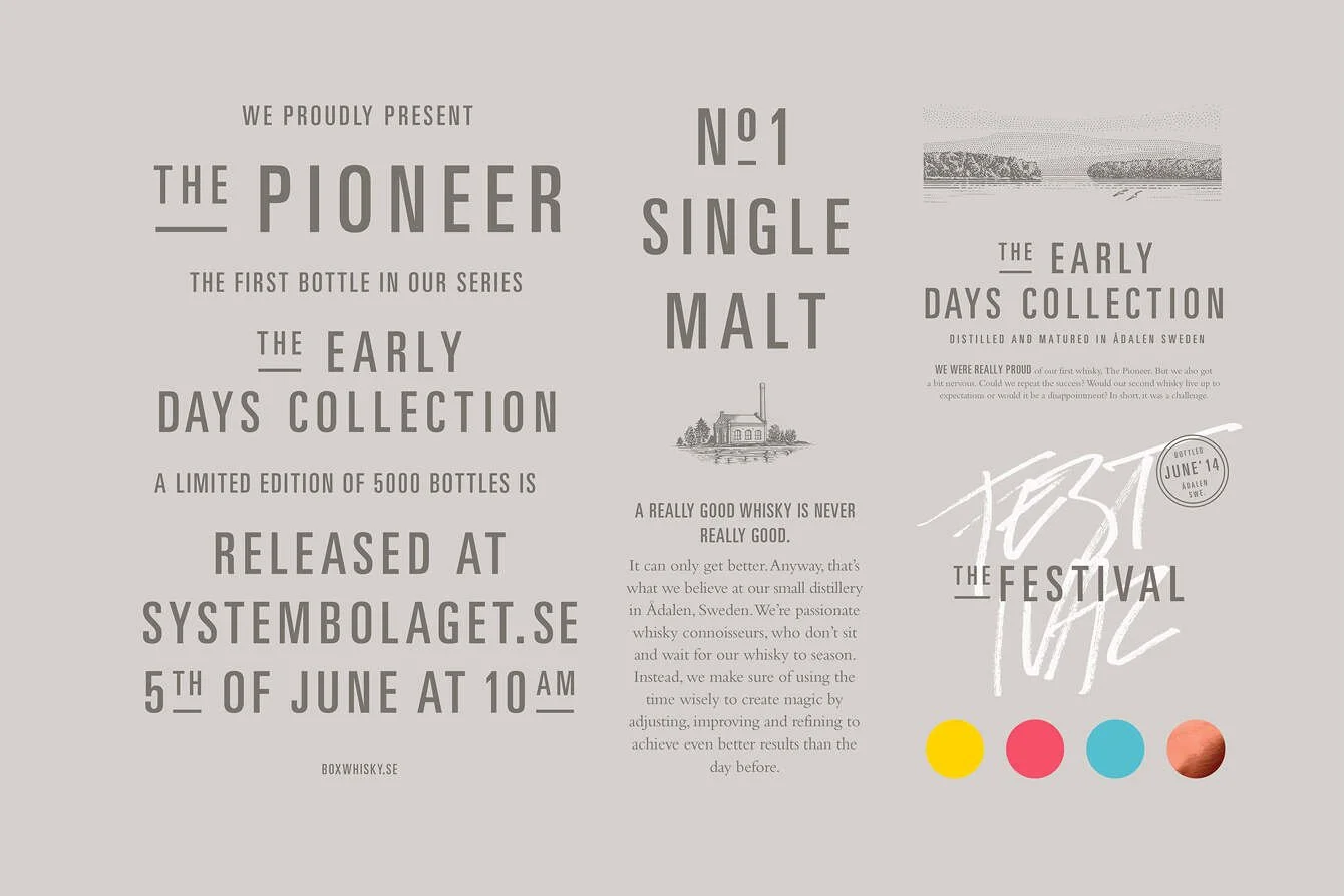 BOX Whisky print ad for The Pioneer, No. 1 Single Malt