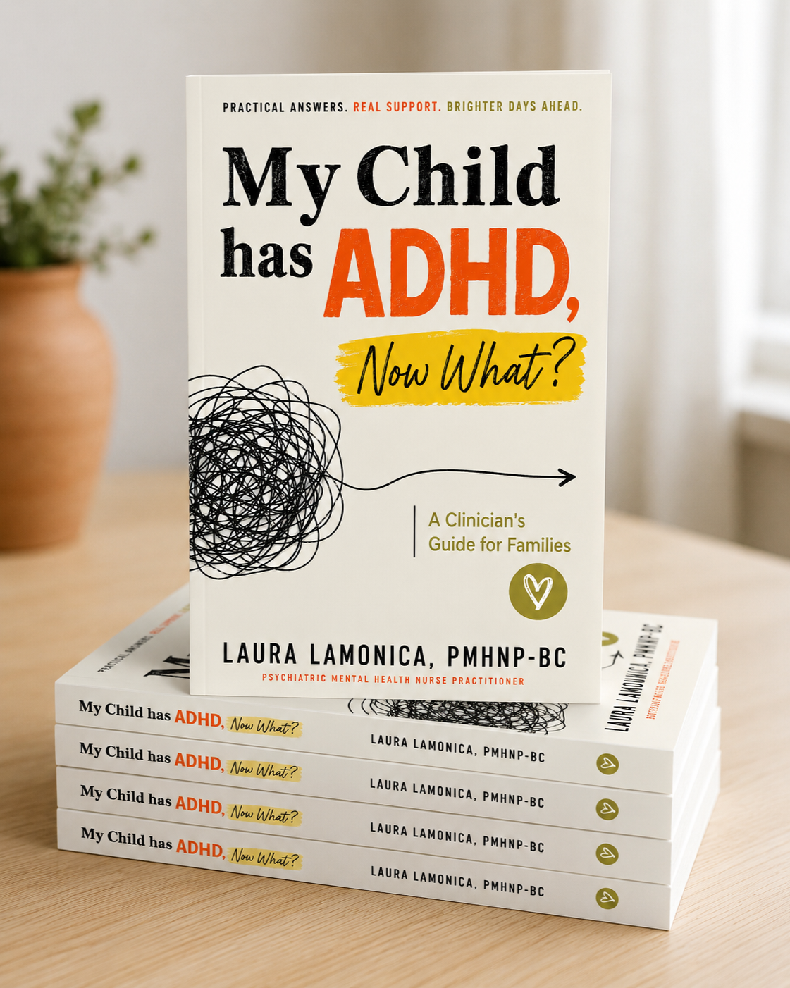 Laura LaMonica, PMHNP-BC, ADHD specialist providing evaluations and treatment in Virginia Beach wrote a book  titled "My Child Has ADHD, Now What?"