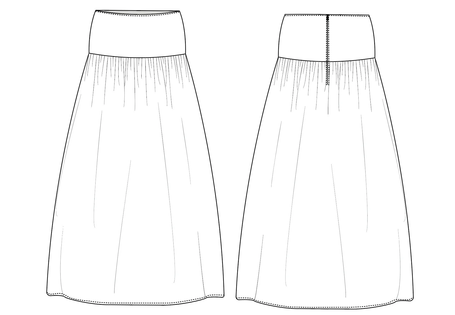Technical Flat Skirt