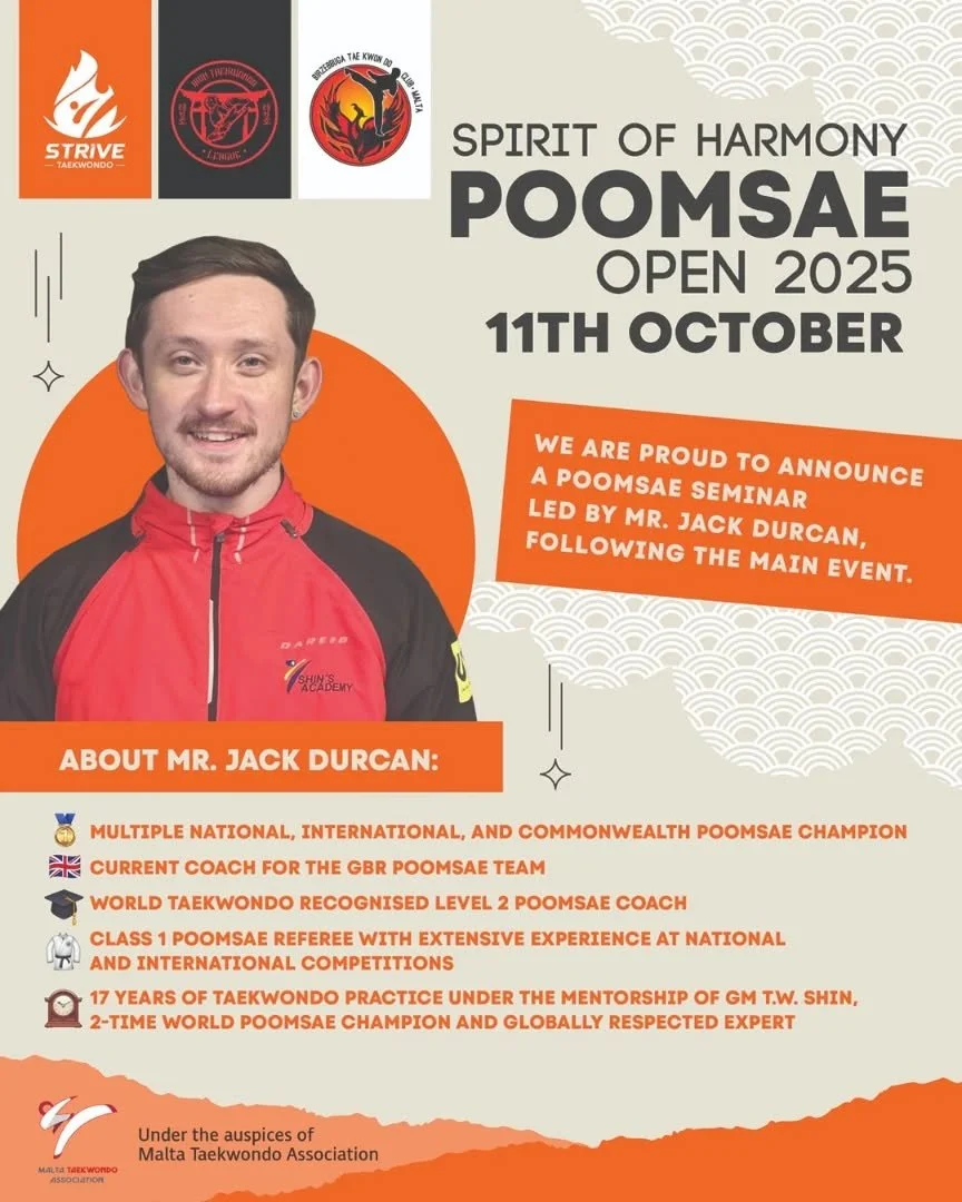 Exciting news! We re collaborating with Mr. Durcan to add more value to this Saturday 11th Poomsae Open! 🙏