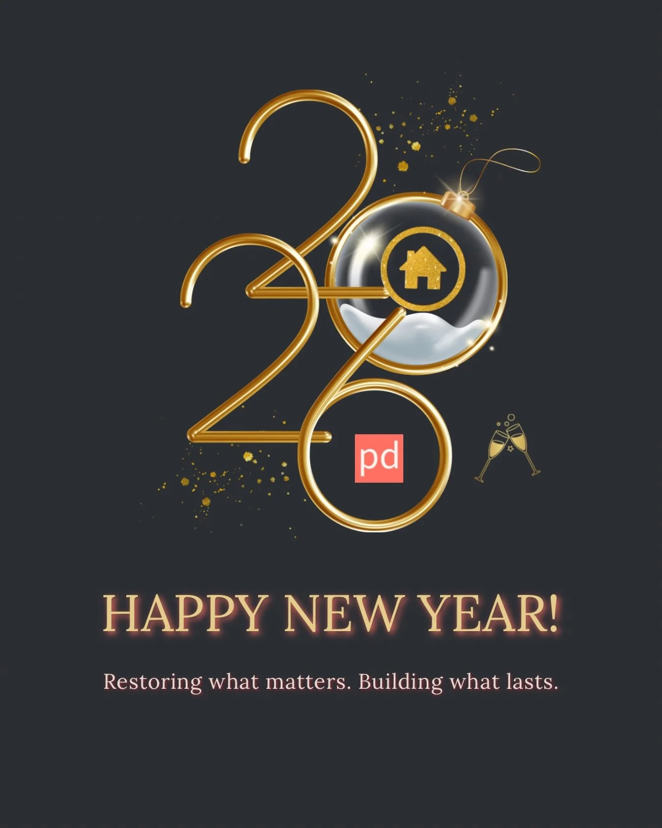 This past year, we laid the groundwork, buying our first two properties and working closely with our architects to reimagine what they can become.

Now, 2026 begins with intention: to restore, to build, to bring the past forward.

Wishing you all a y
