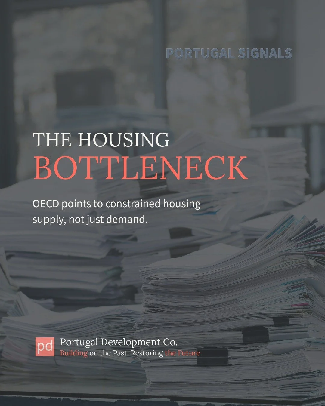 Portugal&rsquo;s housing debate has a habit of picking easy villains. The OECD points to a harder truth: the bottleneck is the system.

In its snapshot, the OECD is blunt that high construction costs and bureaucracy, including slow, complex permittin