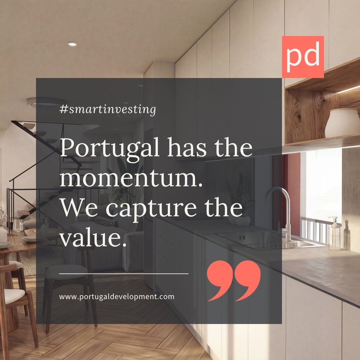 Portugal has momentum. Our investment platform is uniquely structured to capitalize on it.

Portugal Development Co. is currently completing a &euro;15M round that combines asset-backed residential real estate development with early-stage participati