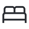 Blank bed with headboard icon