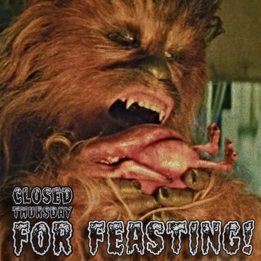 CLOSED AF THURSDAY FOR TG! Giving the chickens a day off. Let&rsquo;s party Wednesday and Friday. 11am-10pm. Cool? Cool. 
.
#decaturisgreater #takemartaitssmarta #ilikebeingthanked #dgfc #birdsbirdsbirds #thankyou #turkeyapocalypse #eatpotatoes #glas