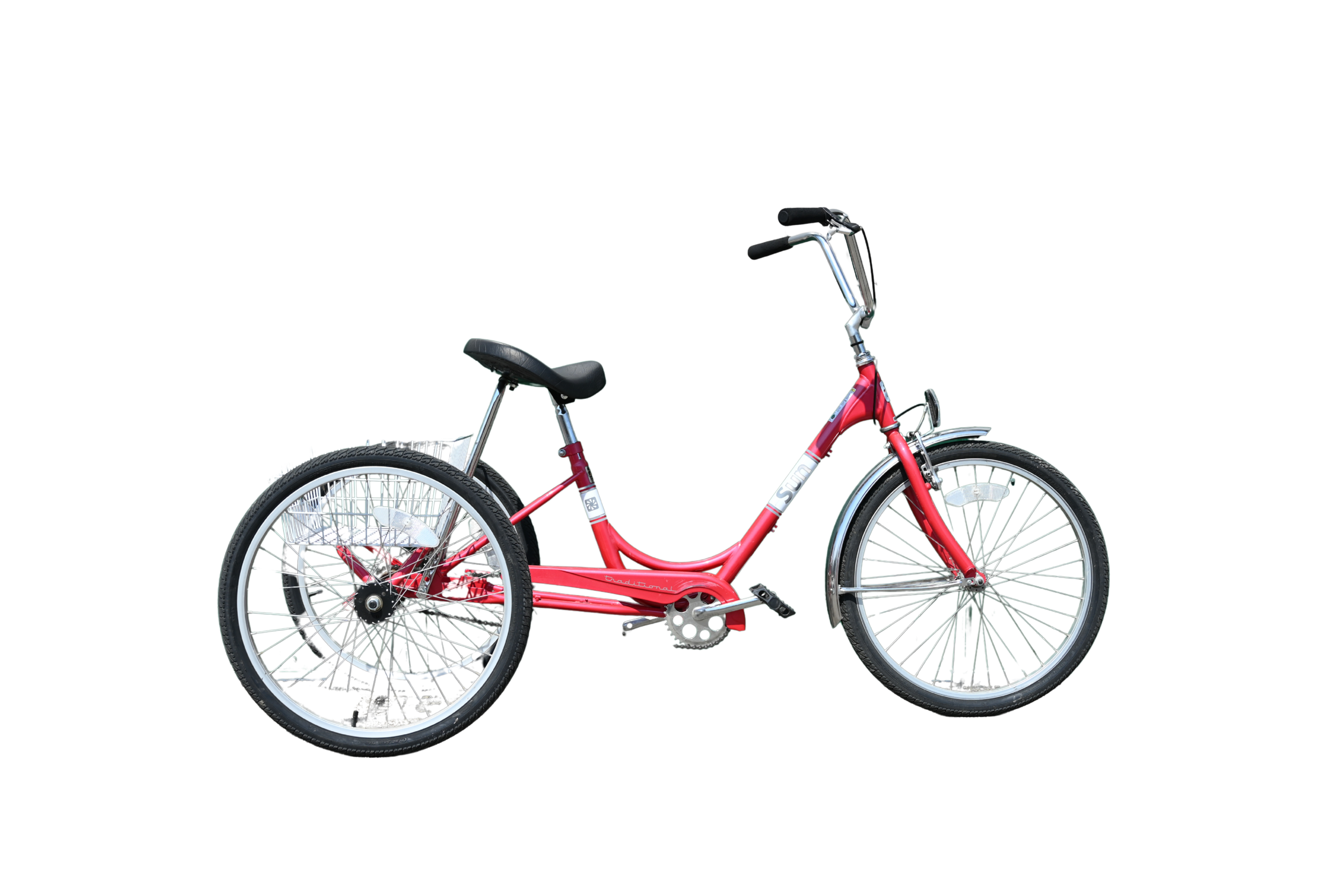 Red tricycle adult bike