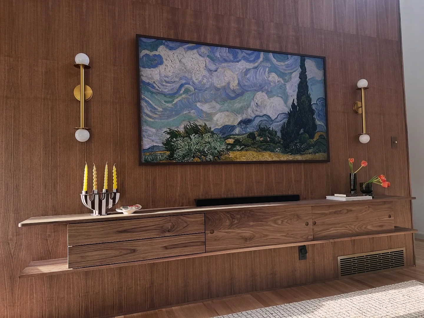 We had the pleasure of creating this 10&rsquo; long floating console table for our friends @ourhasshaus this past week! 

With a collaborative design effort, this piece came together in just a few days! We are extremely pleased with the result. More 