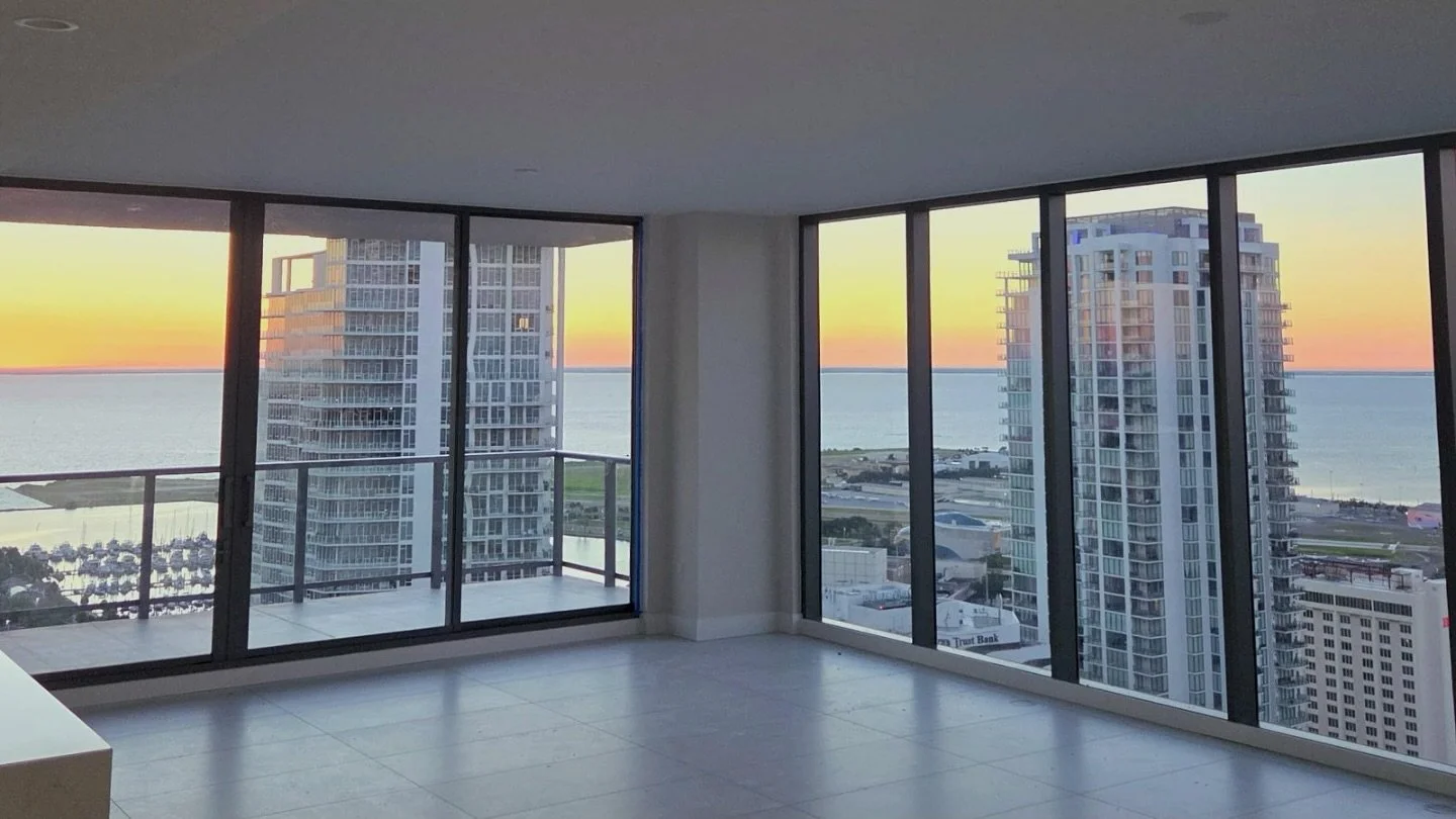 Good morning from St. Pete ☀️

Looking out from the stunning Art House building &mdash; what an honor to have been part of this incredible project as the glazing contractor.

Proud to see our work shining across the city skyline.

🌇

#ArtHouse #StPe