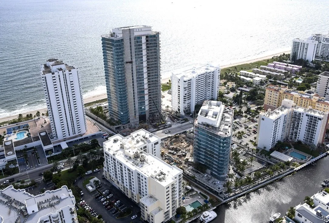 November brings exciting progress at The Ritz-Carlton Residences, Pompano Beach. Sharing the latest aerial photos of both the Beach Tower and Marina Tower, the project continues to rise beautifully.

All American Windows &amp; Doors is proud to be wo