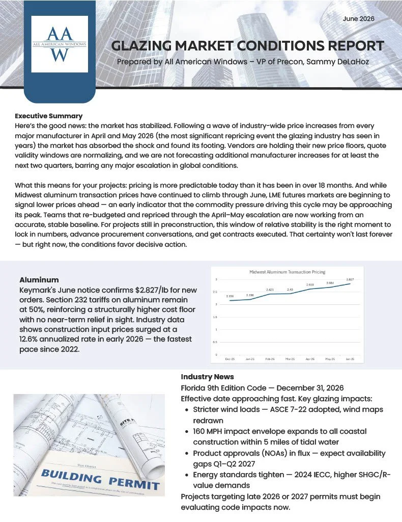 Glazing Market Update - June 2026