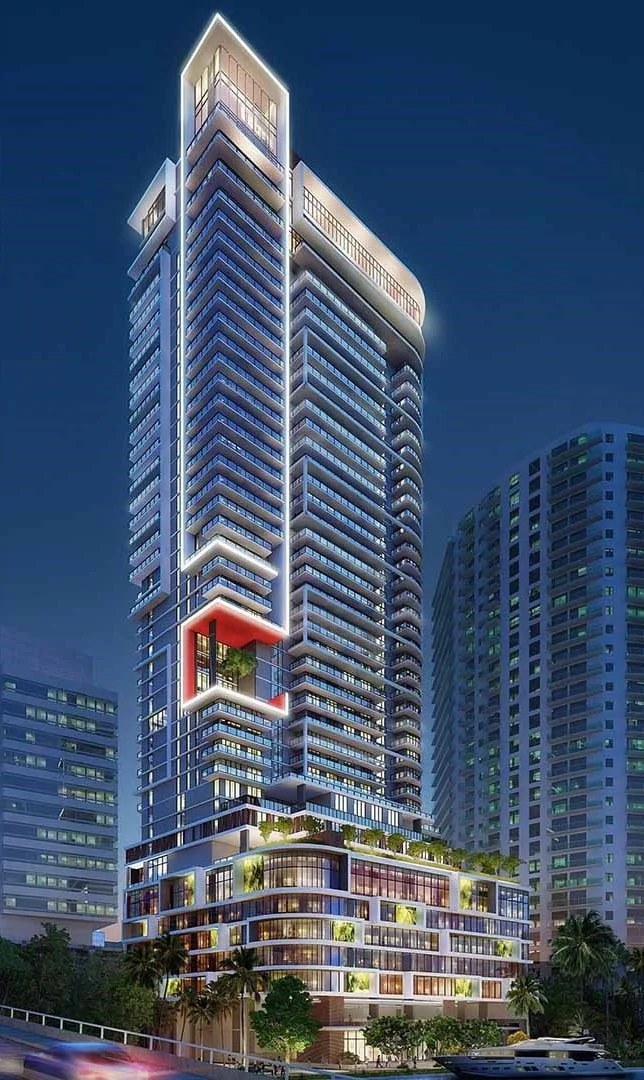 The mixed-use building is planned to rise 493-feet and yield approximately 670,000 square feet including 295 luxury residential units, 1,300 square feet of ground floor retail and as many as 340 parking spaces.