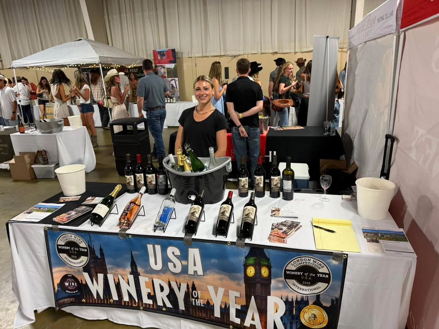 Pouring at SLO Wine Mixer.