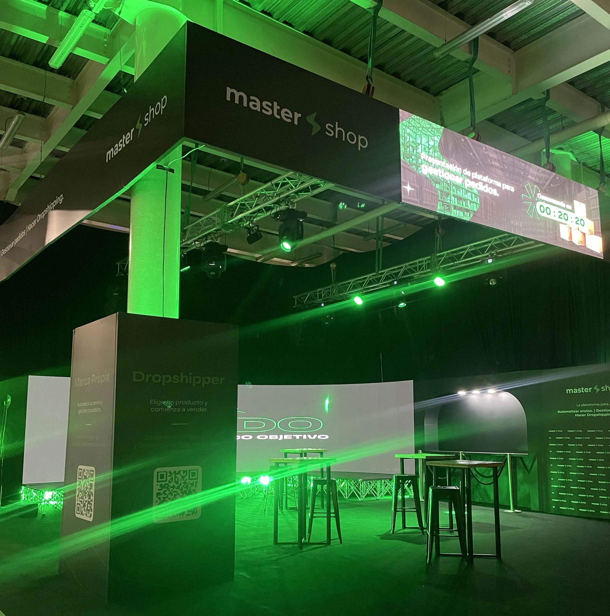 diseño stand para mastershop feria effix