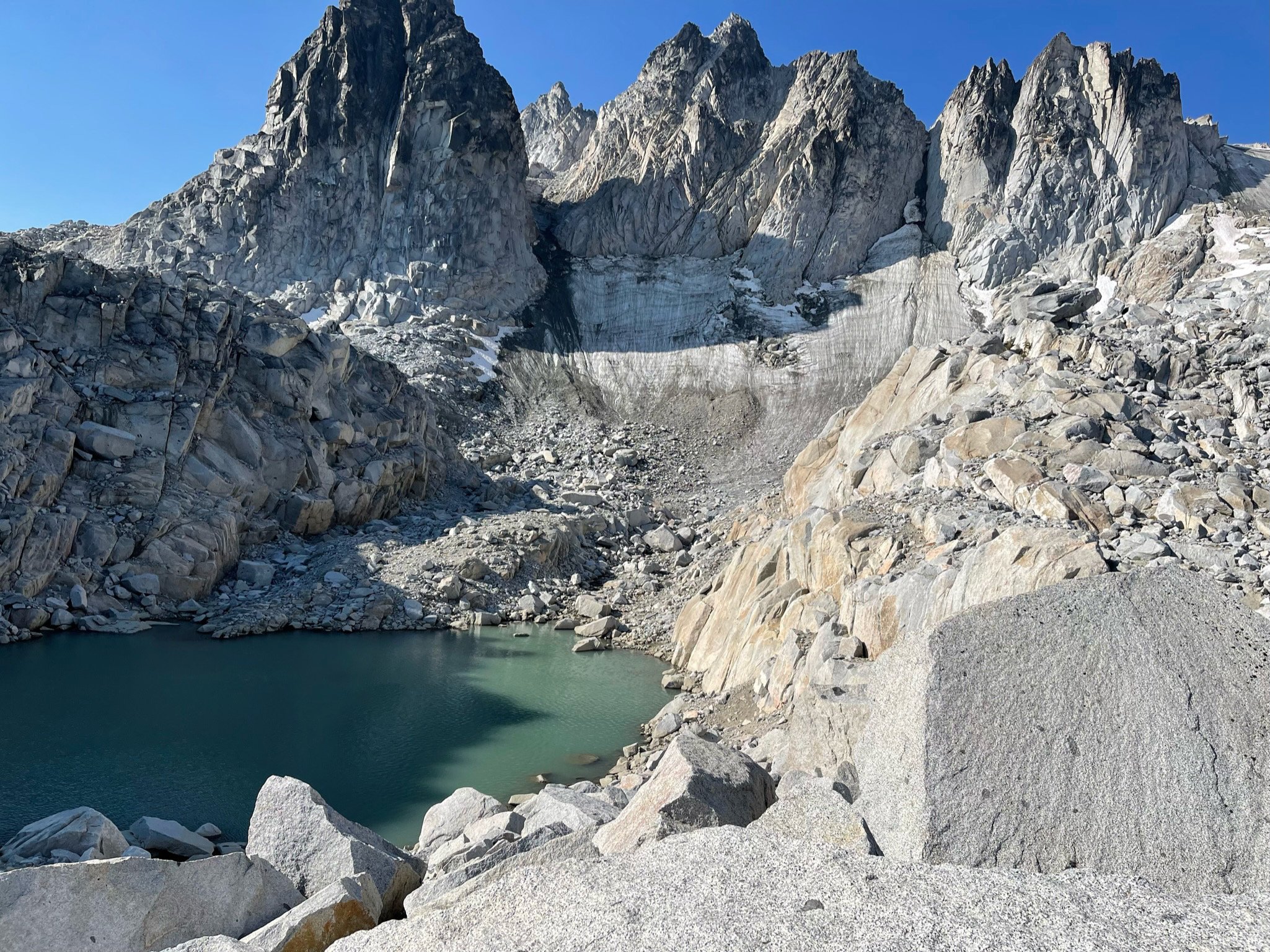 Isolation Lake at the top of the pass