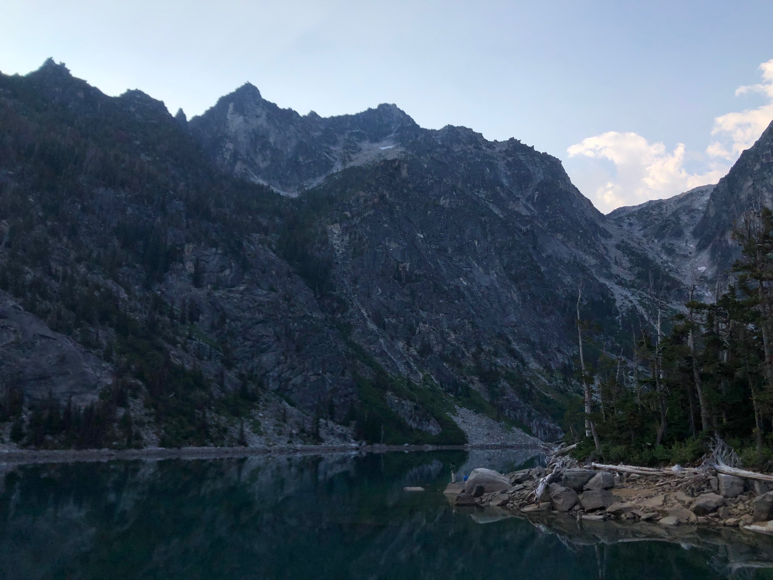 Colchuck Lake with Azgard's Pass (back right)