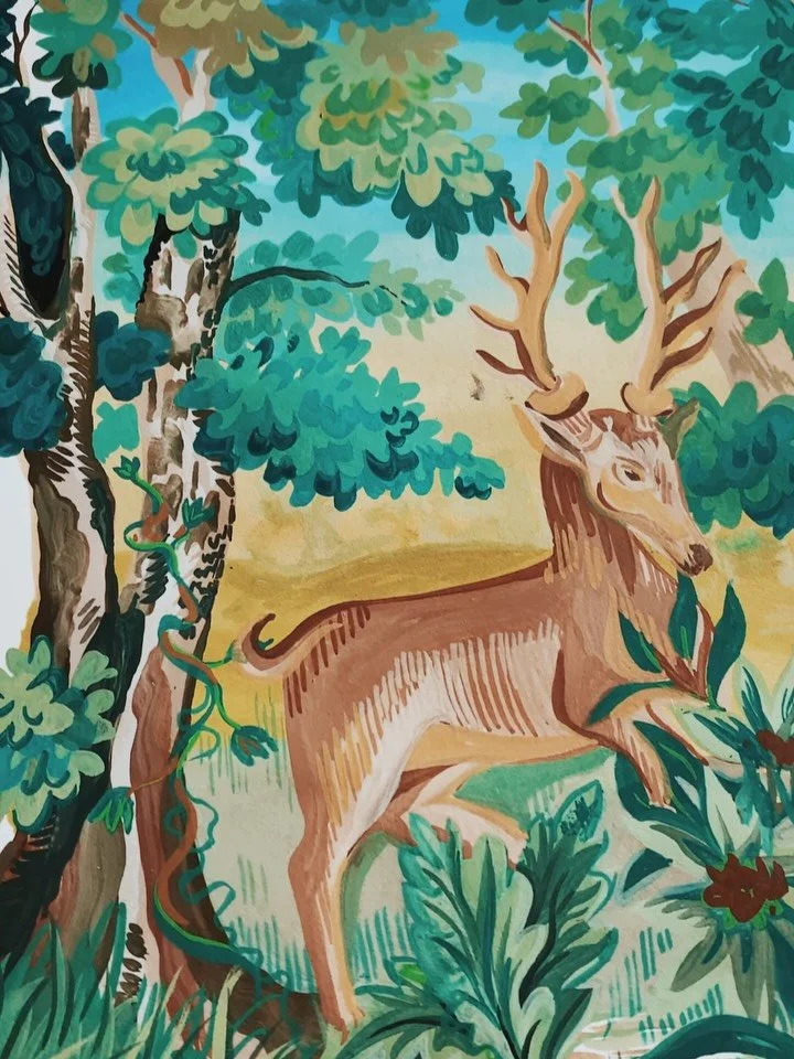 Very exciting new mural commission underway in the studio!

Testing out techniques, exploring colour, and working out what will translate best into the final piece. Lots of experimenting at this stage, but some really beautiful elements are starting 