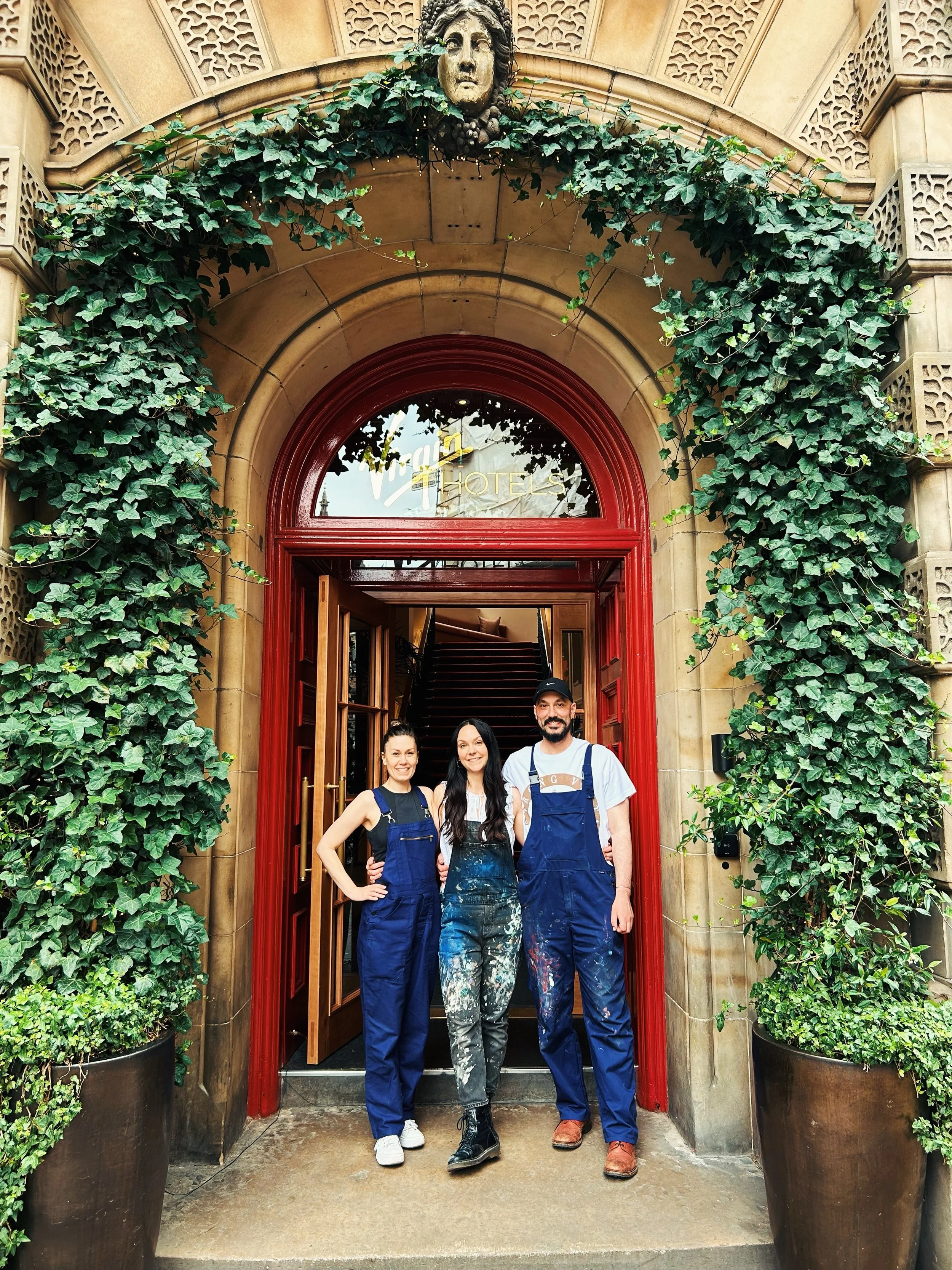 Team work makes the dream work! 👩🏻&zwj;🎨👩🏻&zwj;🎨👨🏻&zwj;🎨

Earlier this summer I was commissioned by @virginhotelsedi Edinburgh to design and create the artwork for their new Spellbound Suite &mdash; and this one feels like a bit of a full-ci