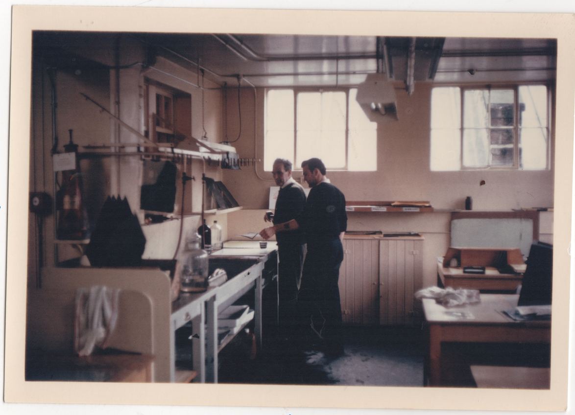 Lynsey Jean Henderson’s father at work as a lithographer at Thomas Nelson & Sons in Edinburgh