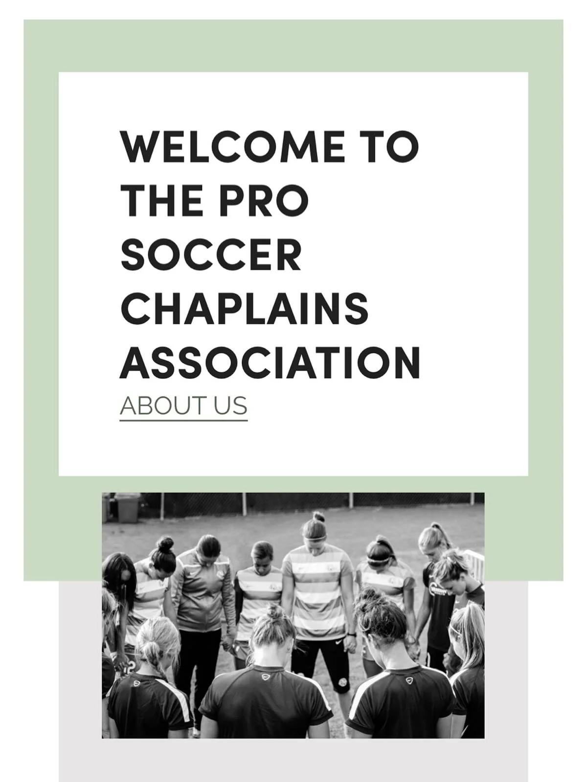 The PSCA is a collective of chaplains committed to standards that support, encourage and edify each other to best serve the players, coaches and staff of professional soccer. We seek to establish best practice standards and provide the resources to h
