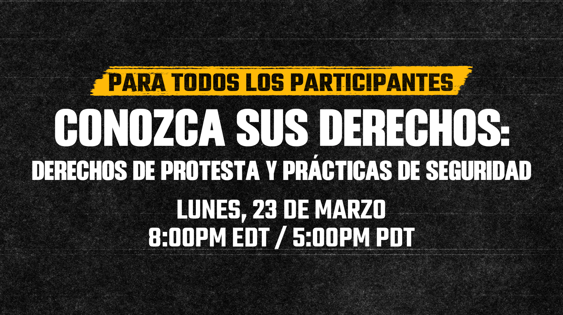 Conozca sus derechos: Derechos de protesta y prácticas de seguridad