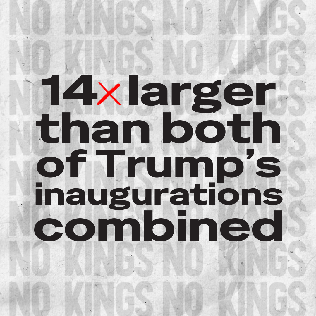 14x larger than both of Trump's inaugurations combined