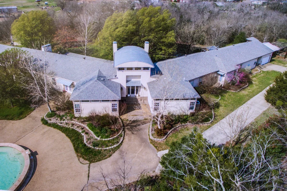 Intimate indoor wedding at the main house of The Ritz on Buffalo Creek in Forney TX