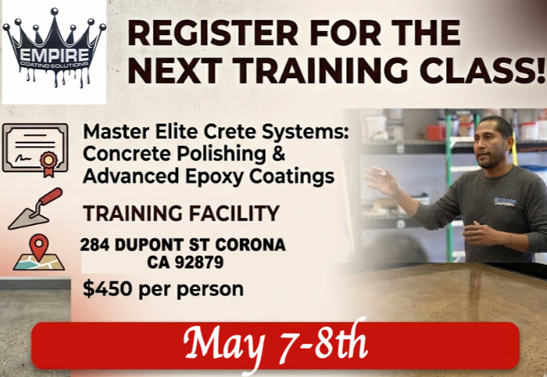 May 7-8th Epoxy Training
