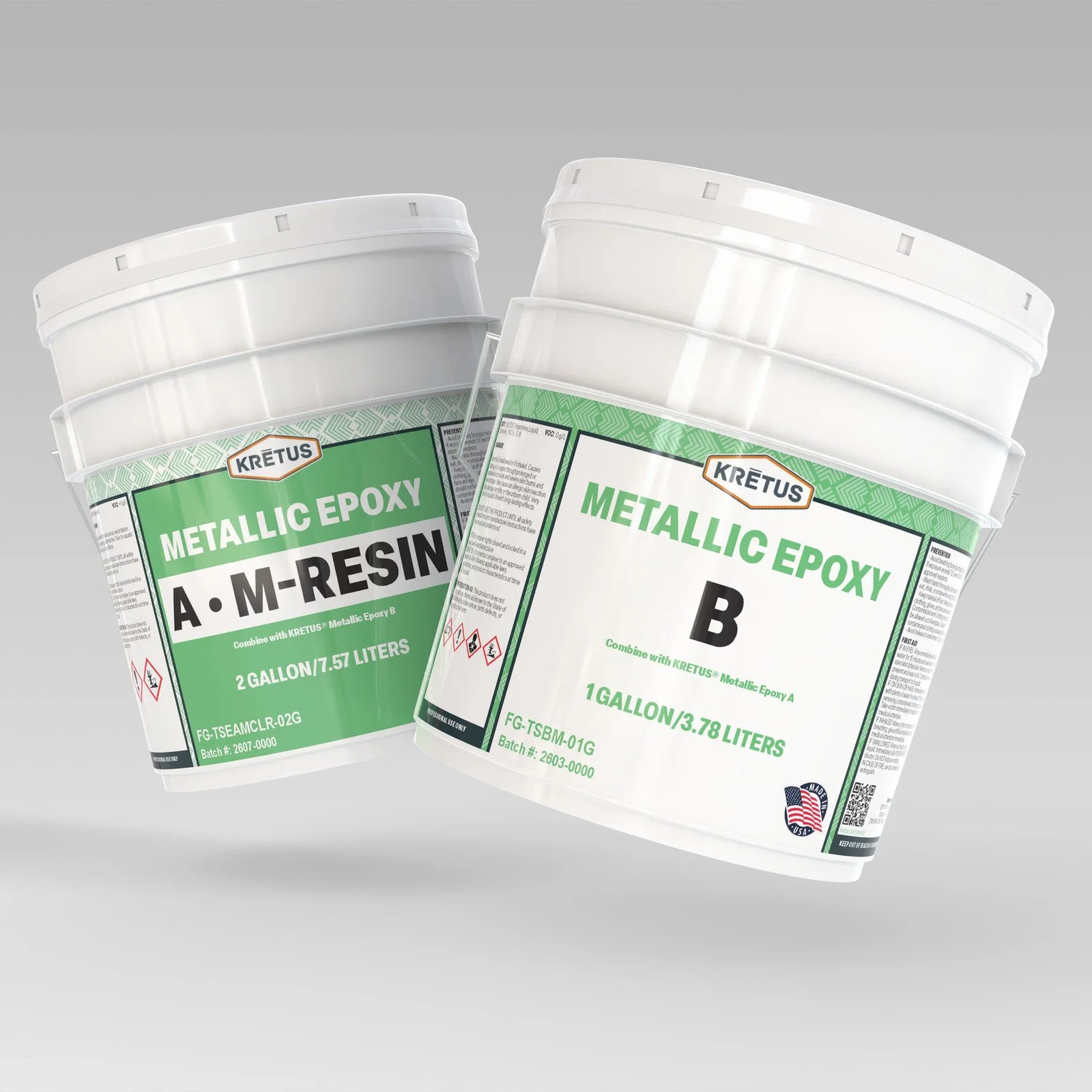 Kretus Metallic Epoxy Clear 3 gal kit
