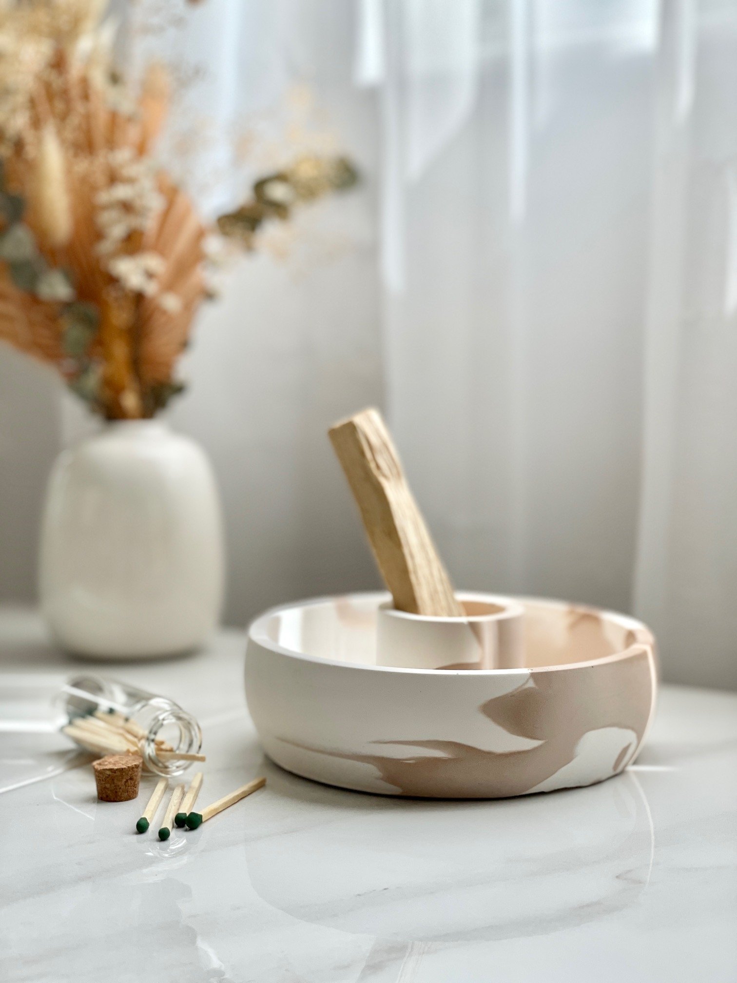 Palo Santo/Smudge Cement Holder/Tray