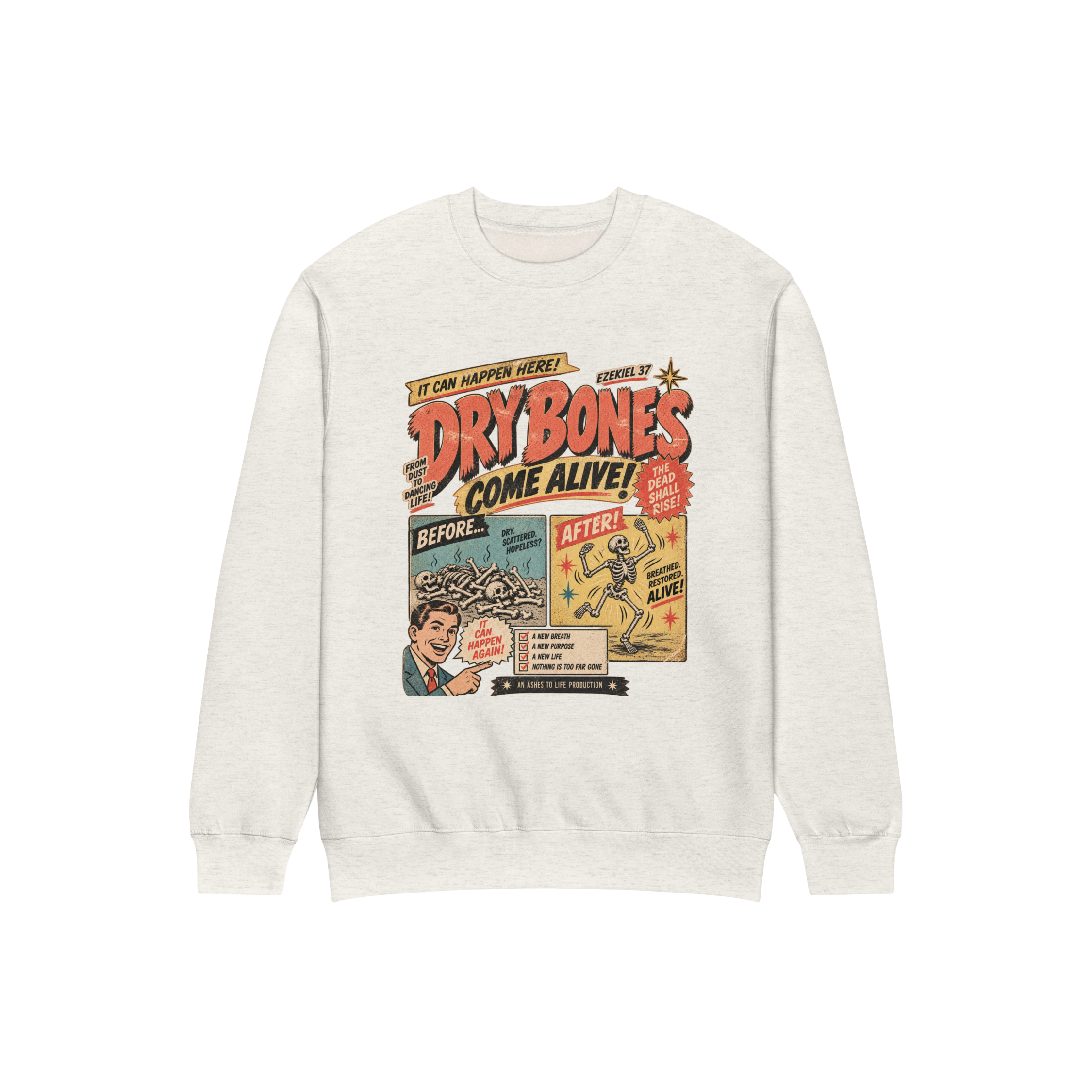 Dry Bones Come Alive Oversized Sweatshirt