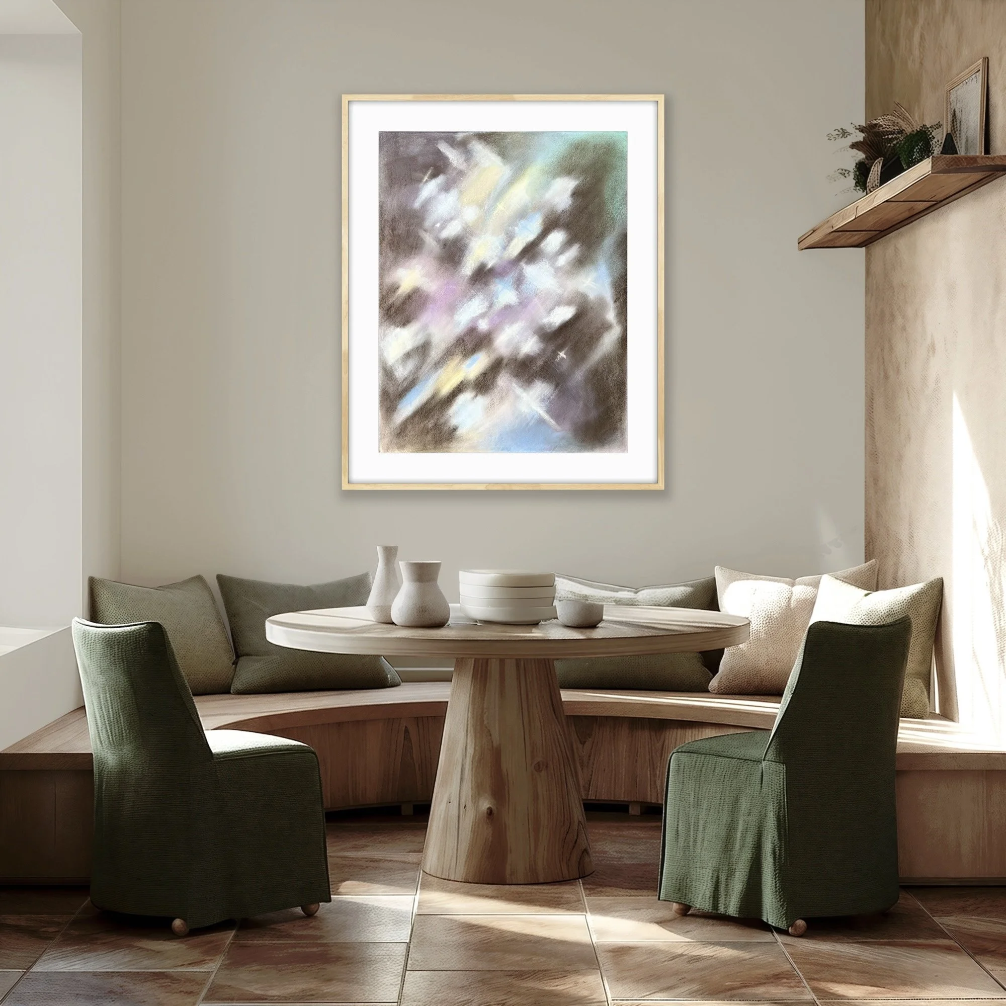 Soft abstract artwork representing Jesus weeping and God’s presence in sorrow