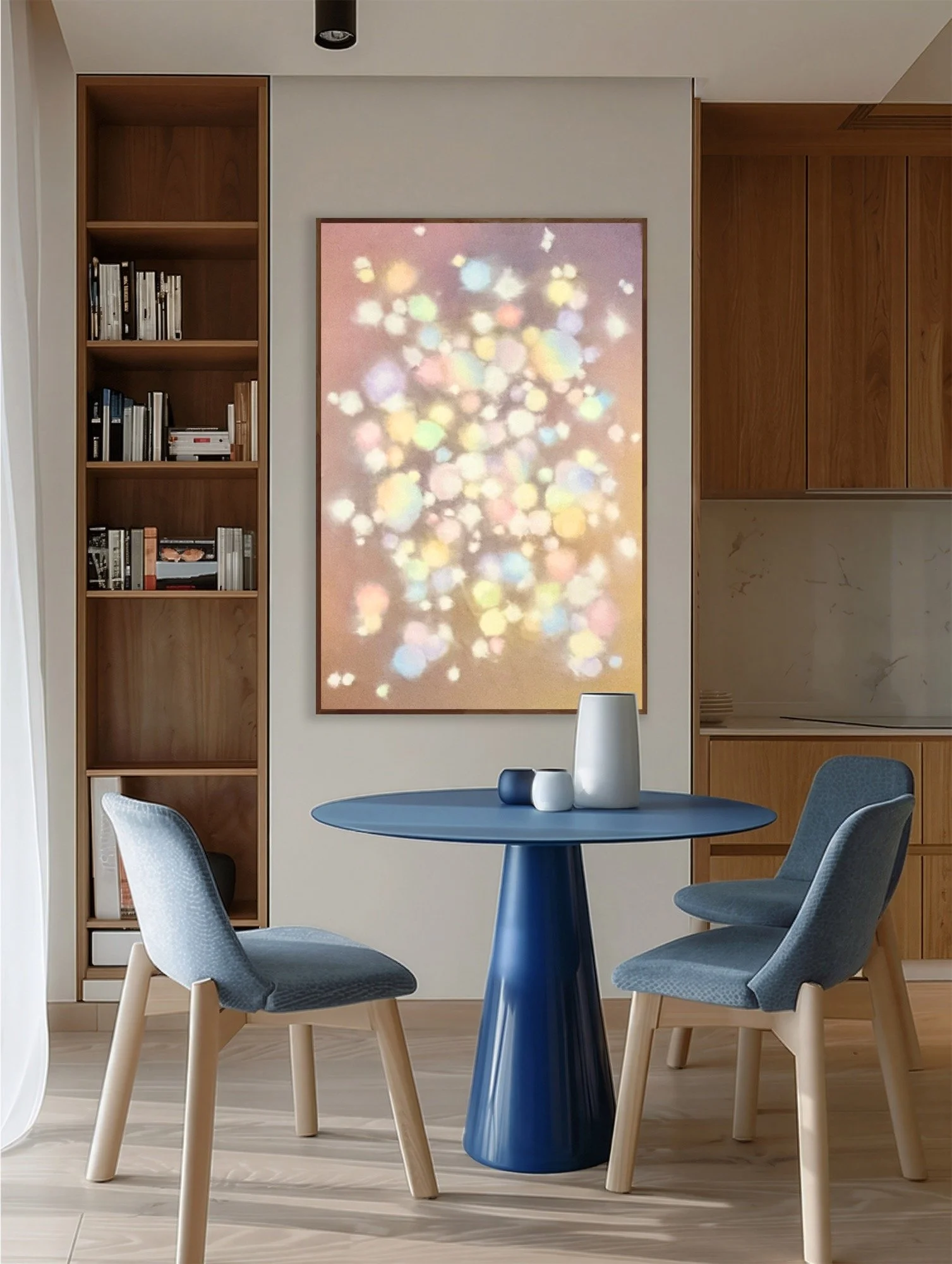 Heavenly Dwelling Christian wall art giclée print abstract colorful painting heaven touching earth