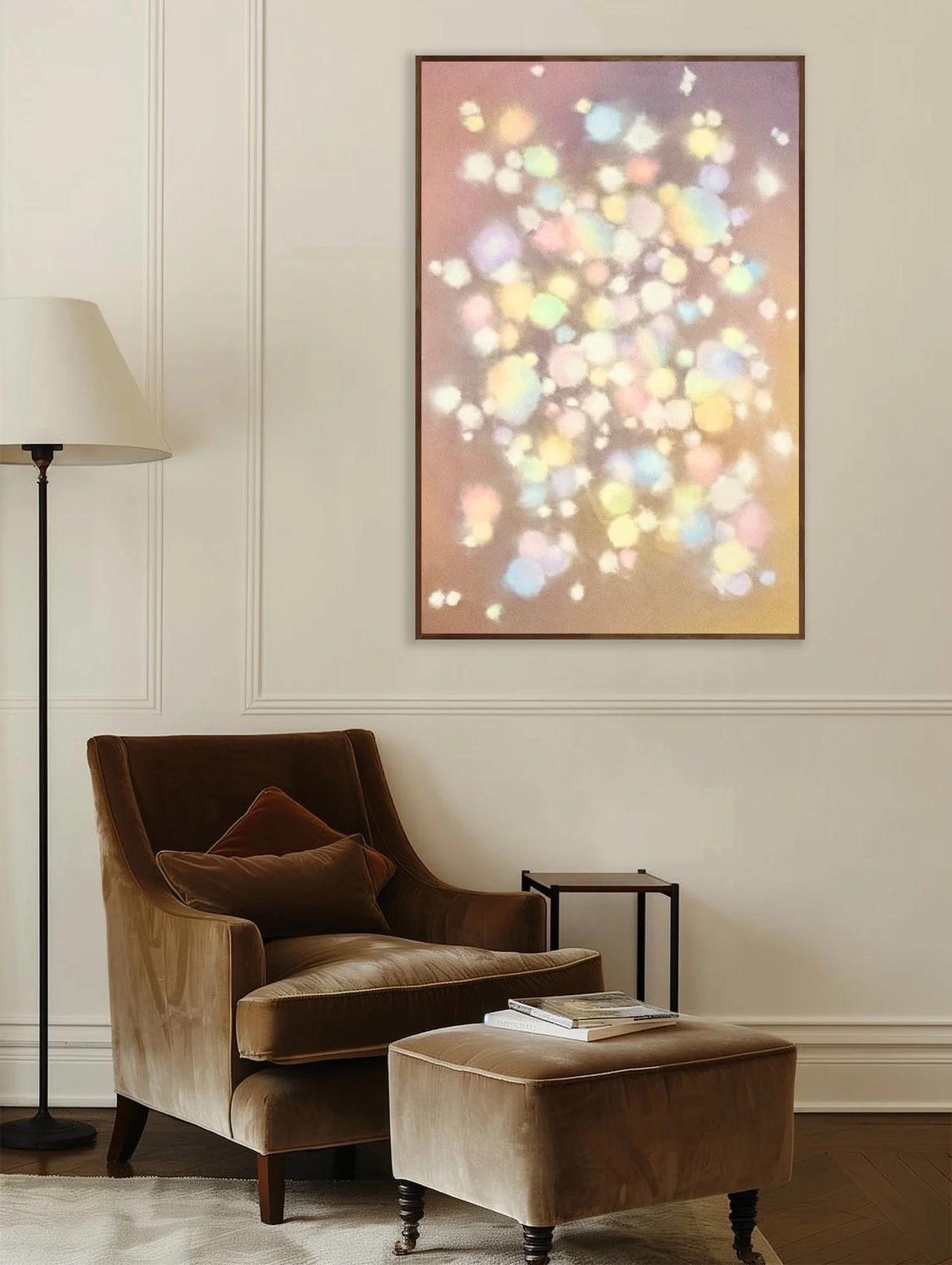 Heavenly Dwelling Christian wall art giclée print abstract colorful painting heaven touching earth