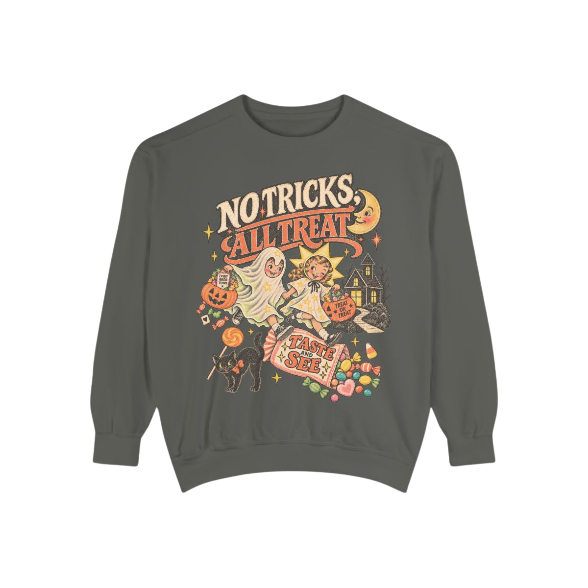 No Tricks, All Treat Oversized Sweatshirt