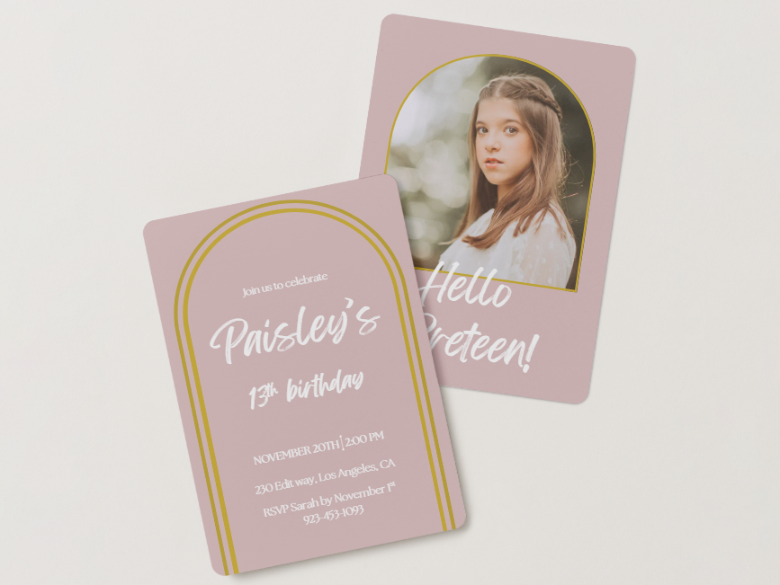 Double Sided Card- Invitation Edition