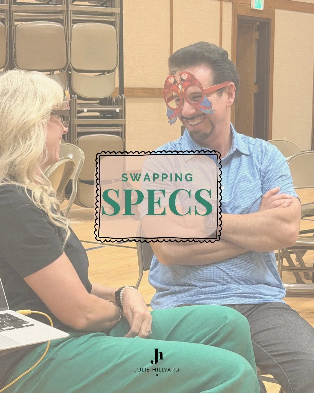 Practicing trying to see things from each others&rsquo; perspectives&mdash;&ldquo;swapping specs&rdquo;&mdash;during a communication class for couples the other night.

We have a tendency to think that the way we see the world is reality. The problem