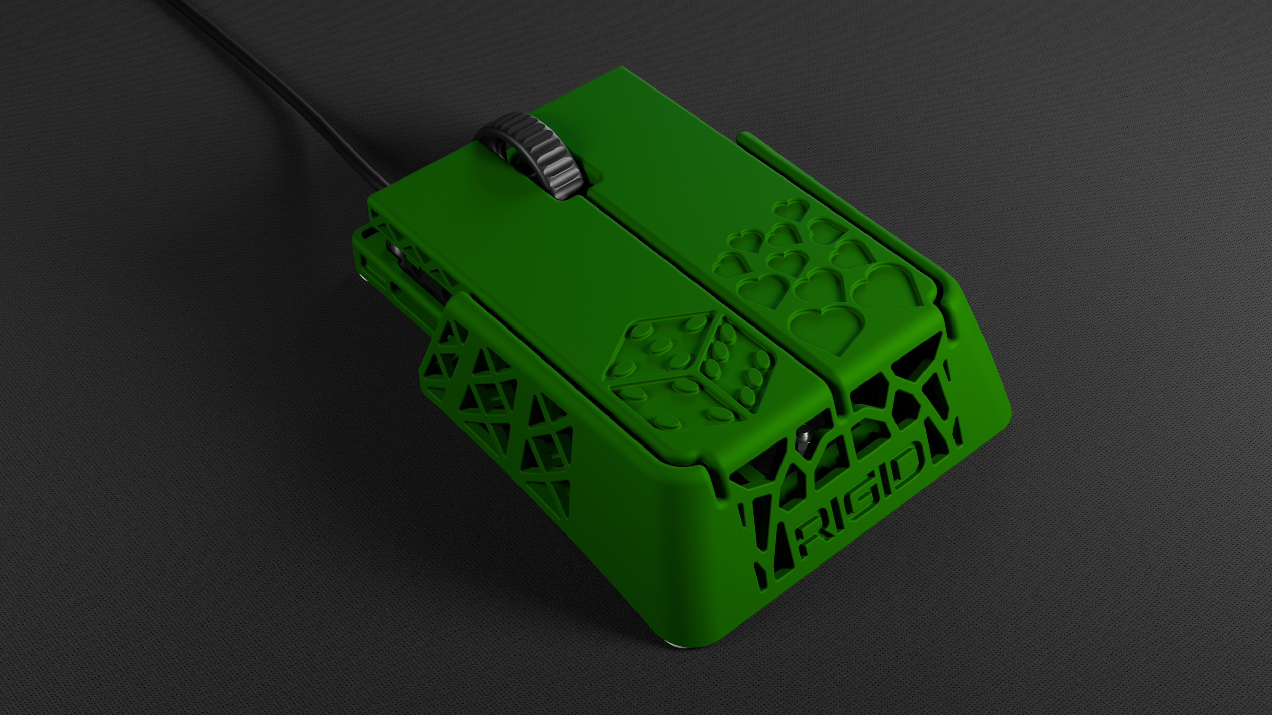 CLR1 Green Gaming Mouse - Dice & Hearts Edition