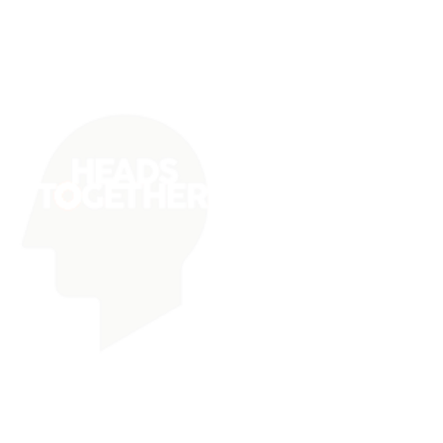Silhouette of a head with "Heads Together" logo and "Mentally Healthy Schools" text.