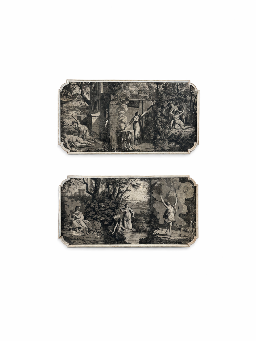 French Framed Grisaille Wall Panels, c. 1830